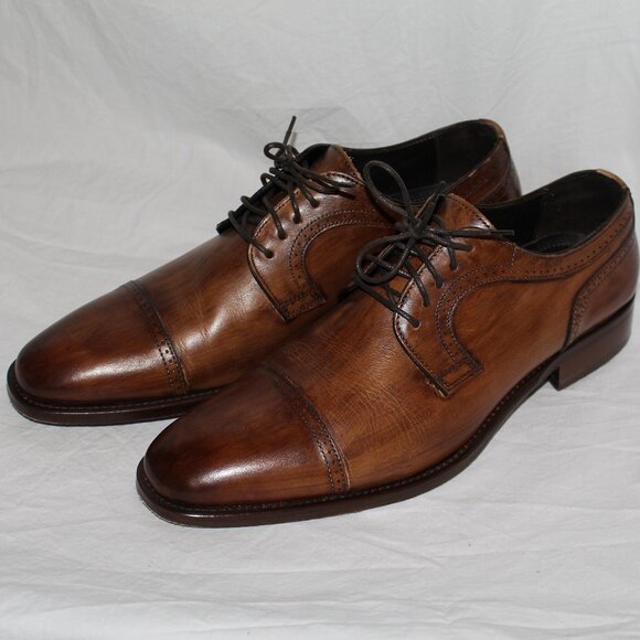 Johnston & Murphy Cap Toe Oxford Laceup Brown Italian Leather Men\'s Size 11 main image 10